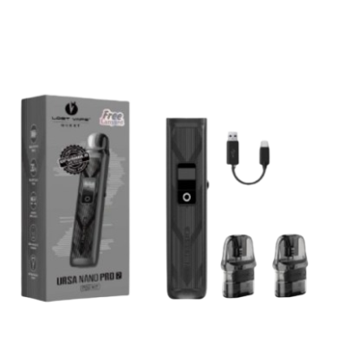 Lost Vape Ursa Nano Pro 2 1000 Storm Black (Чорний металлік, з картриджем) Багаторазовий POD